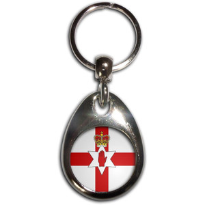 Northern Ireland Flag - Tear Drop Metal Key Ring Northern Ireland Flag - Tear Drop Metal Key Ring