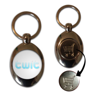Twit - Silver £1/€1 Shopping Key Ring Twit - Silver £1/€1 Shopping Key Ring
