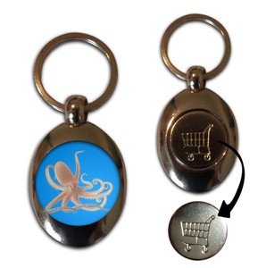 Octopus - Silver £1/€1 Shopping Key Ring Octopus - Silver £1/€1 Shopping Key Ring