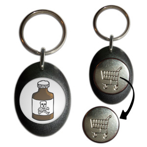 Poison Bottle - Shopping Trolley Key Ring Poison Bottle - Shopping Trolley Key Ring