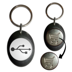 USB Logo - Shopping Trolley Key Ring
