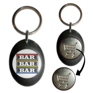 Fruit Machine Bar - Shopping Trolley Key Ring