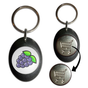 Fruit Machine Grapes - Shopping Trolley Key Ring
