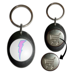 Lightning Bolt Pink - Shopping Trolley Key Ring