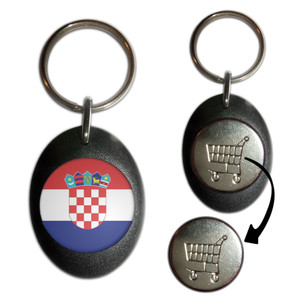 Croatia Flag - Shopping Trolley Key Ring