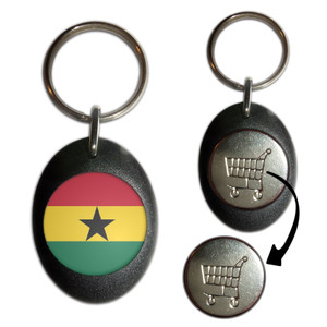 Ghana Flag - Shopping Trolley Key Ring