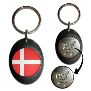 Denmark Flag - Shopping Trolley Key Ring Denmark Flag - Shopping Trolley Key Ring