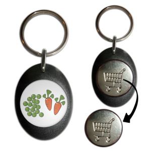 Peas and Carrots - Shopping Trolley Key Ring Peas and Carrots - Shopping Trolley Key Ring