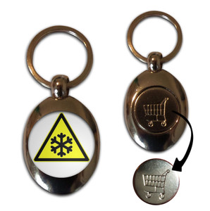 Low Temperature - Silver £1/€1 Shopping Key Ring