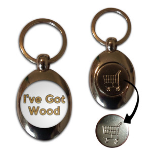I've Got Wood - Silver £1/€1 Shopping Key Ring