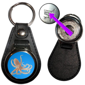 Octopus - Hidden £1/€1 Shopping Token Medallion Key Ring Octopus - Hidden £1/€1 Shopping Token Medallion Key Ring