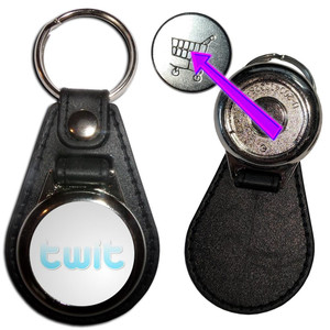 Twit - Hidden £1/€1 Shopping Token Medallion Key Ring Twit - Hidden £1/€1 Shopping Token Medallion Key Ring