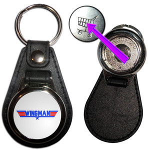 Wingman - Hidden £1/€1 Shopping Token Medallion Key Ring Wingman - Hidden £1/€1 Shopping Token Medallion Key Ring
