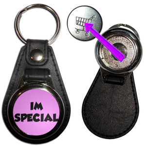 Im Special - Hidden £1/€1 Shopping Token Medallion Key Ring Im Special - Hidden £1/€1 Shopping Token Medallion Key Ring