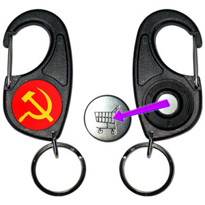 Soviet Union Flag - Carabiner £1/€1 Shopping token Key Ring Soviet Union Flag - Carabiner £1/€1 Shopping token Key Ring