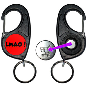 LMAO! Laugh My Ass Off! - Carabiner £1/€1 Shopping token Key Ring LMAO! Laugh My Ass Off! - Carabiner £1/€1 Shopping token Key Ring