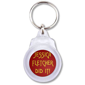 Jessica Fletcher Did It - Round Plastic Key Ring Jessica Fletcher Did It - Round Plastic Key Ring