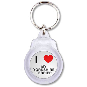 I Love My Yorkshire Terrier - Round Plastic Key Ring I Love My Yorkshire Terrier - Round Plastic Key Ring