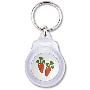 Carrots - Round Plastic Key Ring