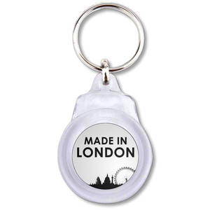 Made in London - Round Plastic Key Ring Made in London - Round Plastic Key Ring