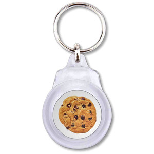 Cookie - Round Plastic Key Ring Cookie - Round Plastic Key Ring