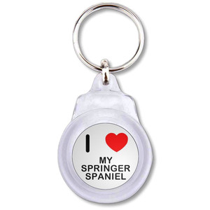 I Love My Springer Spaniel - Round Plastic Key Ring I Love My Springer Spaniel - Round Plastic Key Ring