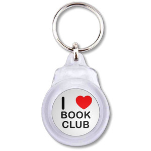 I Love Book Club - Round Plastic Key Ring I Love Book Club - Round Plastic Key Ring