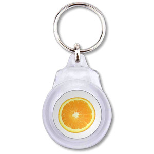 Orange - Round Plastic Key Ring