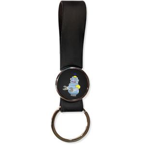 Black Boy Robot - Silicone Loop Key Ring Black Boy Robot - Silicone Loop Key Ring