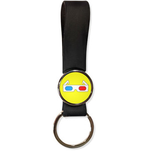3D Glasses - Silicone Loop Key Ring