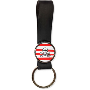 Jolly Roger Stripey - Silicone Loop Key Ring Jolly Roger Stripey - Silicone Loop Key Ring