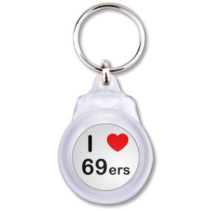 I Love 69ers - Round Plastic Key Ring