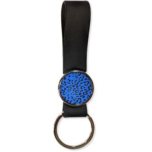 Blue Leopard Print - Silicone Loop Key Ring Blue Leopard Print - Silicone Loop Key Ring