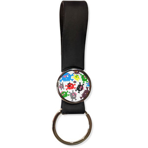 Skull Bow Pattern 3 - Silicone Loop Key Ring