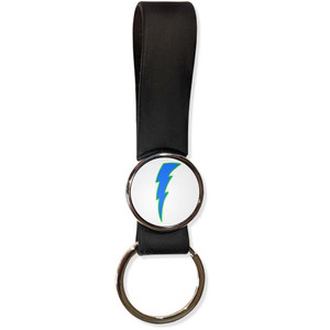Lightning Bolt Blue - Silicone Loop Key Ring