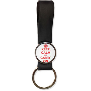 White Red Keep Calm and Carry On - Silicone Loop Key Ring White Red Keep Calm and Carry On - Silicone Loop Key Ring