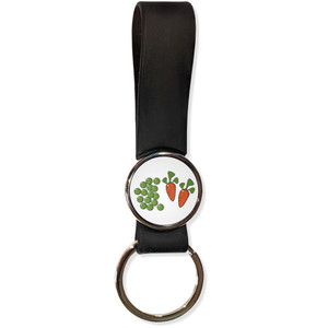 Peas and Carrots - Silicone Loop Key Ring Peas and Carrots - Silicone Loop Key Ring