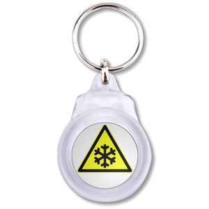 Low Temperature - Round Plastic Key Ring Low Temperature - Round Plastic Key Ring
