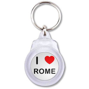 I Love Rome - Round Plastic Key Ring I Love Rome - Round Plastic Key Ring