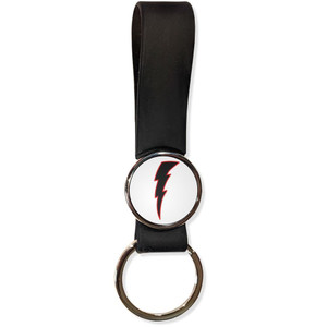 Lightning Bolt Black - Silicone Loop Key Ring