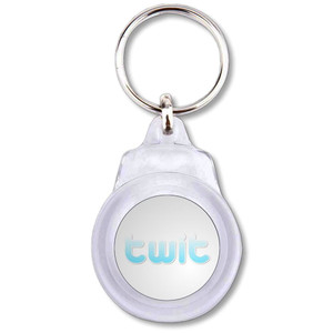 Twit - Round Plastic Key Ring Twit - Round Plastic Key Ring