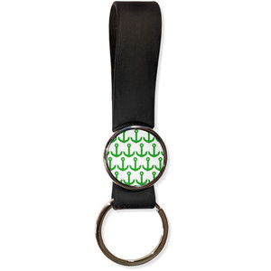 Anchor Green Pattern - Silicone Loop Key Ring