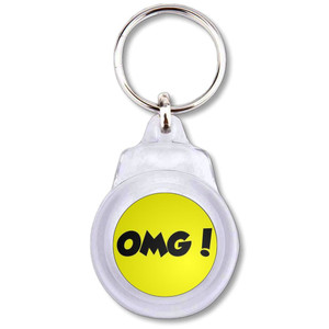 OMG! Oh My God - Round Plastic Key Ring OMG! Oh My God - Round Plastic Key Ring