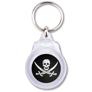 Jolly Roger - Round Plastic Key Ring Jolly Roger - Round Plastic Key Ring