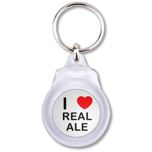 I Love Real Ale - Round Plastic Key Ring I Love Real Ale - Round Plastic Key Ring