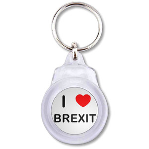 I love Brexit - Round Plastic Key Ring I love Brexit - Round Plastic Key Ring