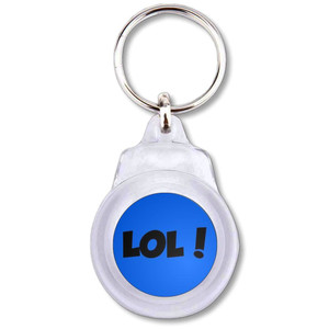 LOL! Laugh Out Loud! - Round Plastic Key Ring LOL! Laugh Out Loud! - Round Plastic Key Ring