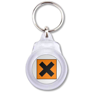 Irritant - Round Plastic Key Ring Irritant - Round Plastic Key Ring