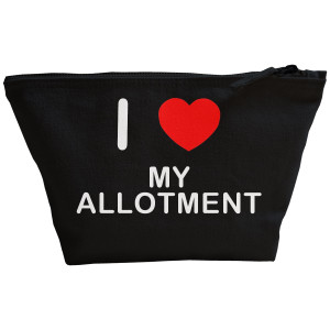 I Love My Allotment - Black Make Up Bag