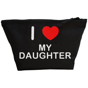I Love My Daughter - Black Make Up Bag